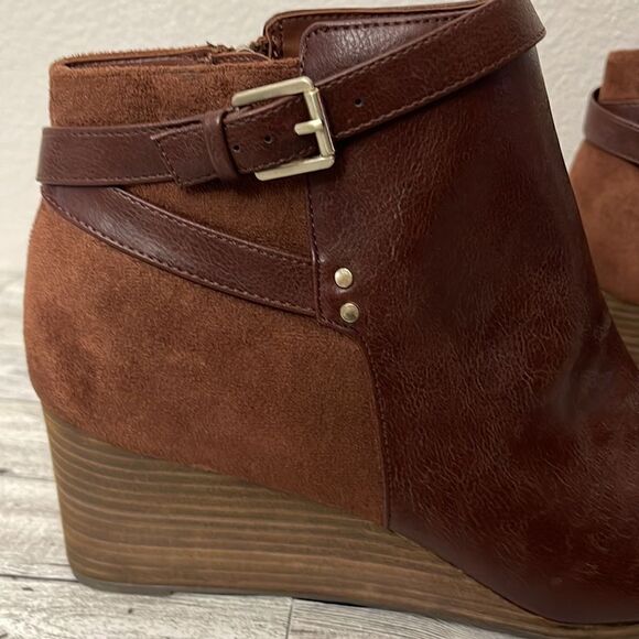 Dr Scholl’s Brown Wedge Booties Size 11 NWT - Picture 9 of 15